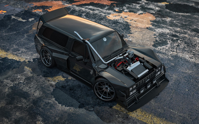 Обои картинки фото chevrolet blazer hell boy, автомобили, 3д, chevrolet, blazer, hell, boy