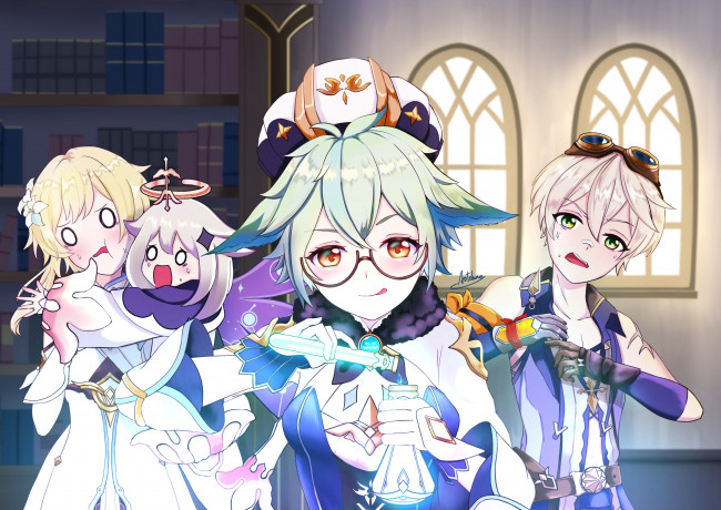 Обои картинки фото аниме, genshin impact, genshin, impact