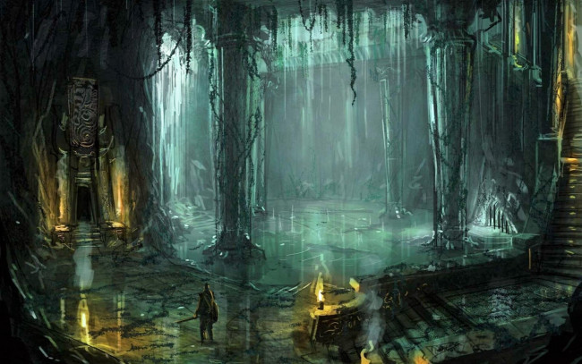 Обои картинки фото видео игры, age of conan,  hyborian adventures, воин, храм