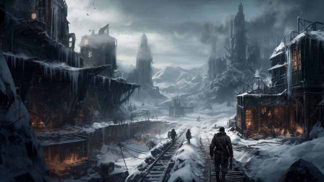 Обои картинки фото фэнтези, иные миры,  иные времена, нейросети, графика, нейроарт, ai, art, нейронные, сети, рисунки, нейро, искусство, frostpunk