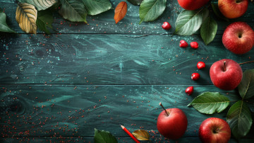 Картинка 3д+графика еда- food яблоки