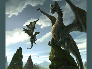 Картинка фэнтези драконы