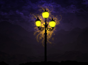 Картинка векторная графика фонарь освещения