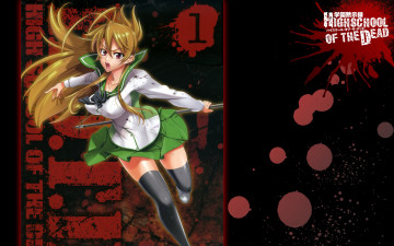 Картинка аниме highschool of the dead девушка