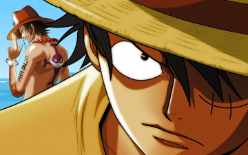 Картинка аниме one piece мальчик monkey d luffy portgas ace