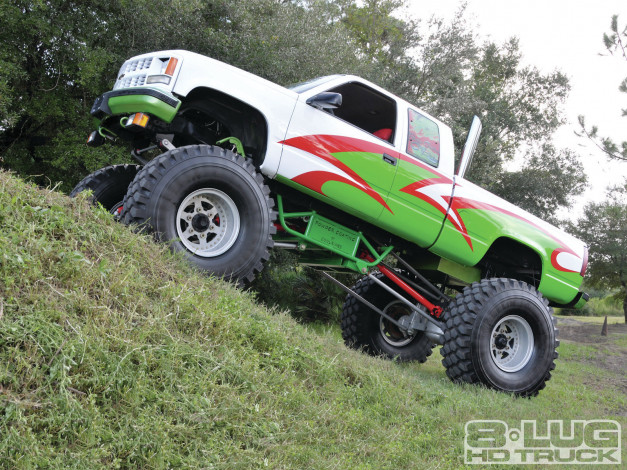 Обои картинки фото 1996, chevy, 2500, mixing, business, and, pleasure, автомобили, custom, pick, up