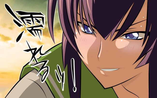 Обои картинки фото аниме, highschool, of, the, dead, мальчик, глаза