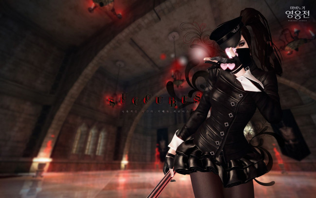 Обои картинки фото mabinogi, heroes, видео, игры, vindictus, девушка, светильники