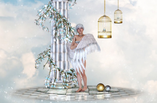 Обои картинки фото 3д, графика, angel, ангел