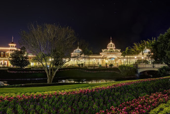 Картинка города диснейленд парк ночь дворец