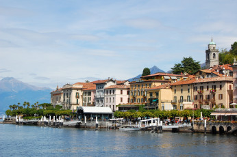 Картинка bellagio lombardy italy города улицы площади набережные lake como белладжо италия озеро комо набережная пейзаж здания причалы горы