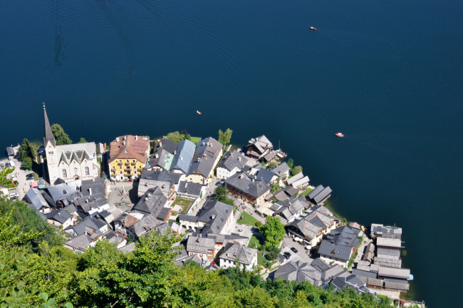 Обои картинки фото hallstatt, austria, города, панорамы, lake, гальштат, австрия, гальштатское, озеро, здания