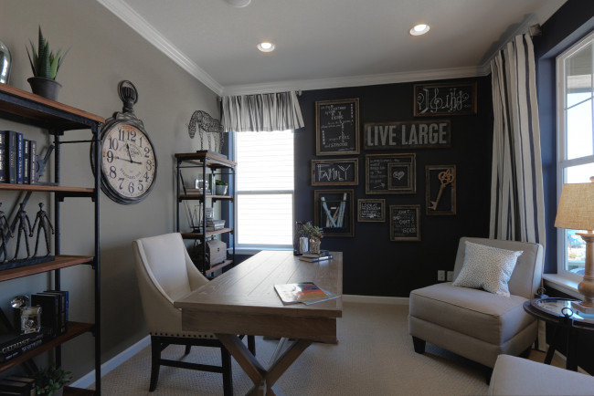 Обои картинки фото интерьер, кабинет, библиотека, офис, кресло, часы, стол