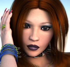 Картинка 3д+графика портрет+ portraits девушка взгляд