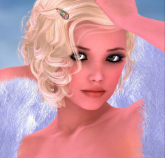 Картинка 3д+графика портрет+ portraits взгляд девушка