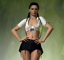 Картинка 3д+графика люди+ people взгляд девушка