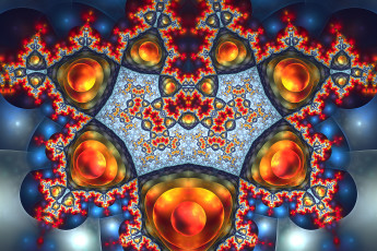 Картинка 3д+графика фракталы+ fractal цвета фон узор