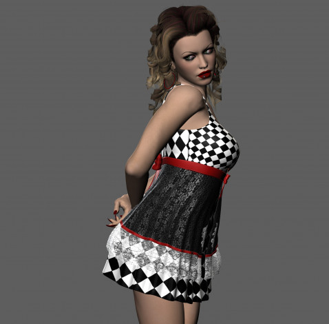 Обои картинки фото 3д графика, люди , people, взгляд, девушка