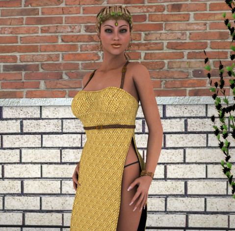 Обои картинки фото 3д графика, люди , people, взгляд, девушка