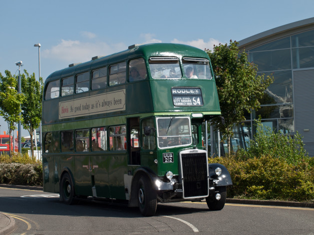Обои картинки фото 1955 leyland titan pd2roe leeds city transport 212, автомобили, автобусы, общественный, транспорт, автобус