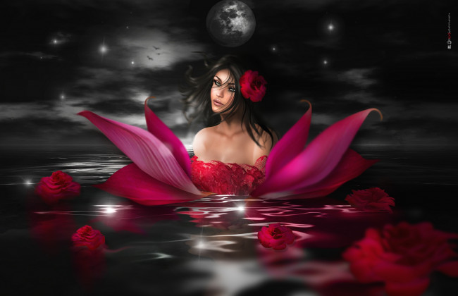 Обои картинки фото 3д графика, фантазия , fantasy, цветок