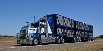 Картинка kenworth+t909+bdouble автомобили kenworth тягач седельный грузовик тяжелый