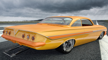 Картинка автомобили 3д 1961г chevrolet