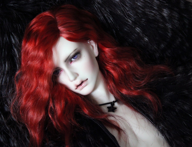 Обои картинки фото разное, игрушки, парень, кукла, рыжий