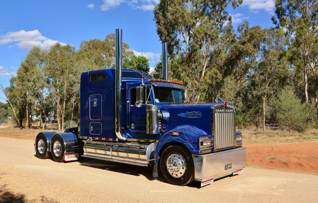 Обои картинки фото t900 kenworth, автомобили, kenworth, грузовик, тяжелый, тягач, седельный