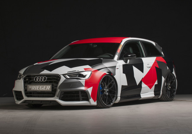 Обои картинки фото автомобили, audi, rieger, a3, 8v