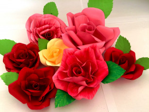 Картинка разное ремесла +поделки +рукоделие листья цветение rose bud petals leaves blossoms лепестки роза бутон