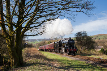 Картинка техника паровозы паровоз рельсы