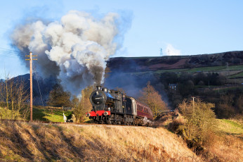 Картинка техника паровозы паровоз рельсы