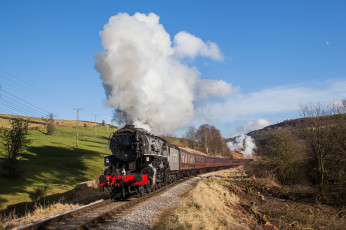 Картинка техника паровозы рельсы паровоз