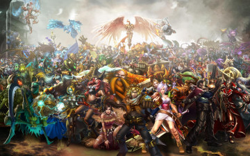 Картинка видео+игры league+of+legends герои коллаж персонажи