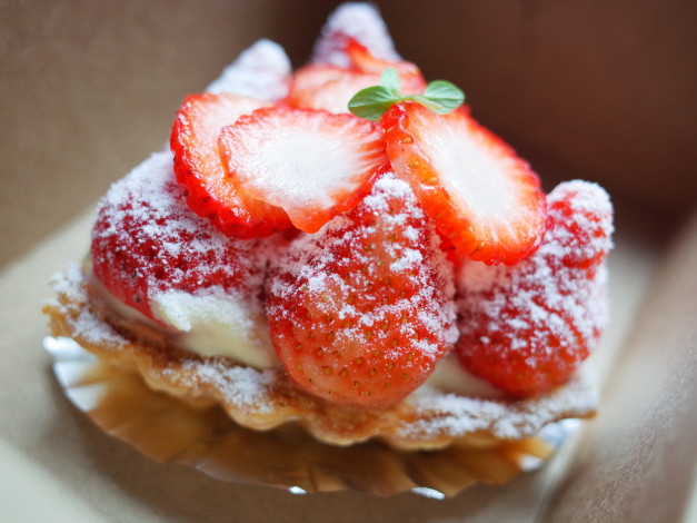 Обои картинки фото еда, клубника,  земляника, ланч