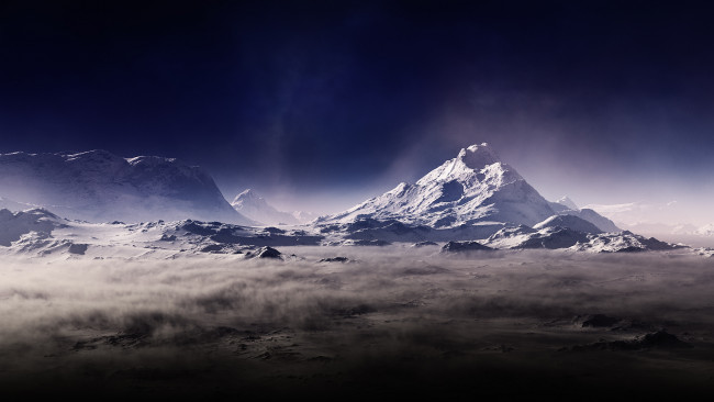 Обои картинки фото природа, горы, снег