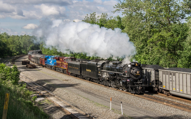 Обои картинки фото техника, паровозы, рельсы, паровоз