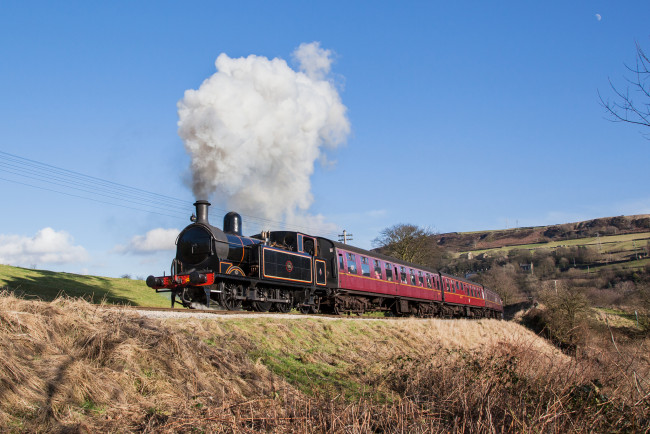 Обои картинки фото техника, паровозы, паровоз, рельсы