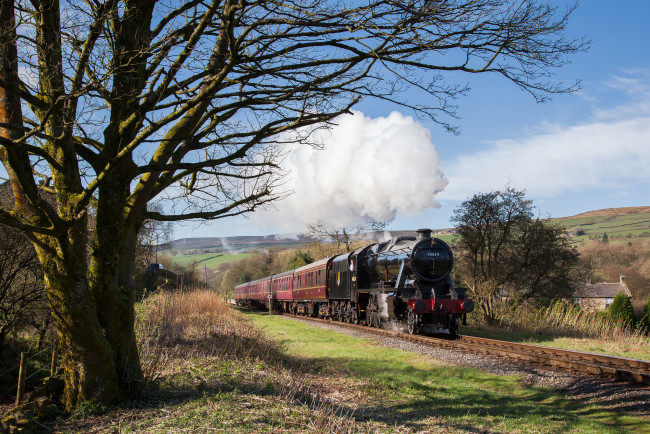 Обои картинки фото техника, паровозы, паровоз, рельсы