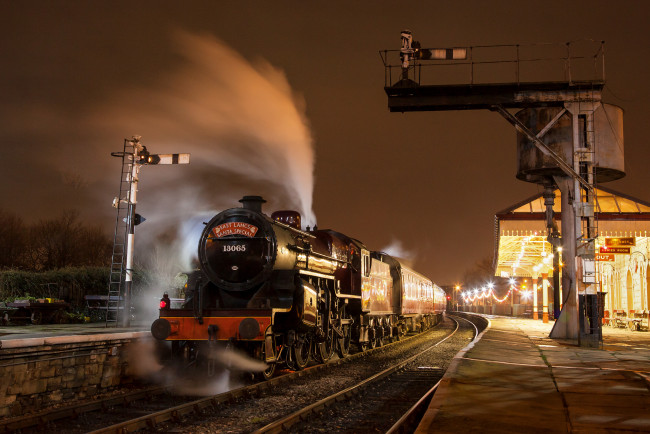 Обои картинки фото техника, паровозы, паровоз, рельсы