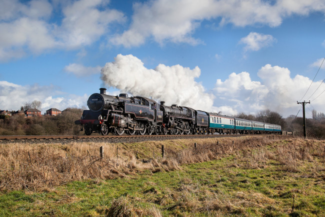 Обои картинки фото техника, паровозы, паровоз, рельсы