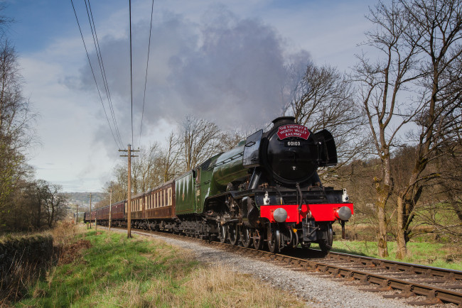 Обои картинки фото техника, паровозы, рельсы, паровоз