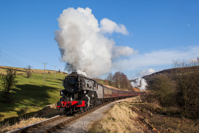 Обои картинки фото техника, паровозы, рельсы, паровоз