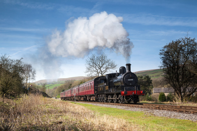 Обои картинки фото техника, паровозы, рельсы, паровоз