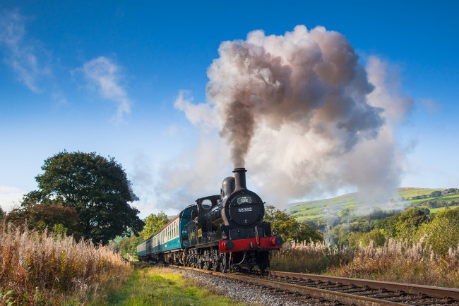 Обои картинки фото техника, паровозы, рельсы, паровоз