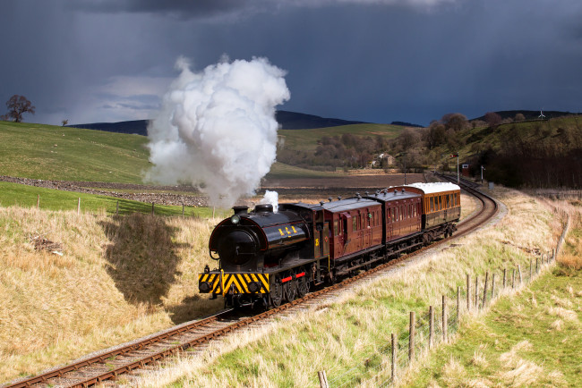 Обои картинки фото техника, паровозы, рельсы, паровоз