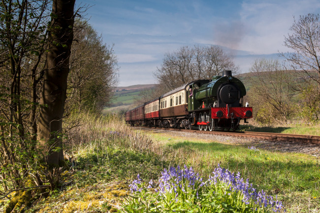 Обои картинки фото техника, паровозы, рельсы, паровоз