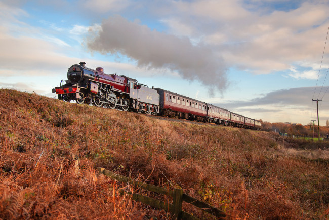 Обои картинки фото техника, паровозы, рельсы, паровоз