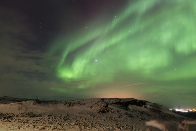 Обои картинки фото природа, северное сияние, сполохи, ночь